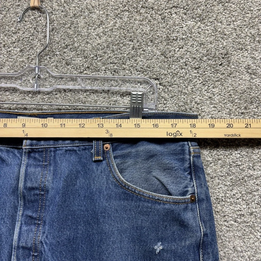 Levi's Denim Jeans 501XX-0000 ButtonFly 38x32 (36x29) Mexico‎ Y2K 90s Distressed
